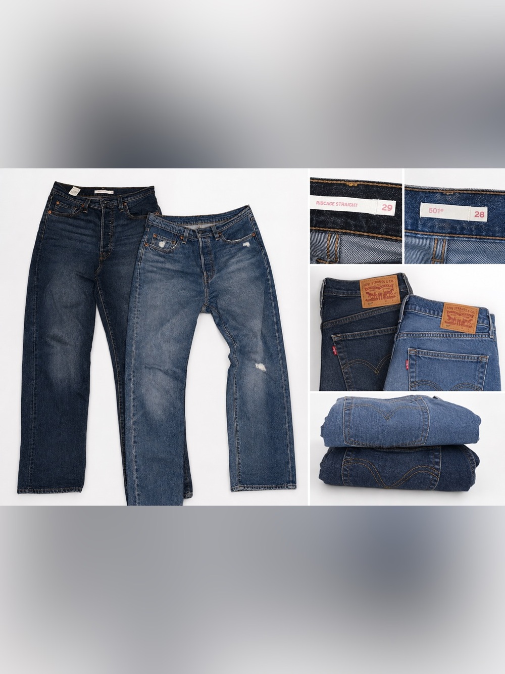 Levi’s Jeans Bundle | Ribcage Straight 29 + 501 Straight 28